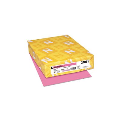 Color Paper, 24lb, 8 1 / 2 x 11, Pulsar Pink, 500 Sheets