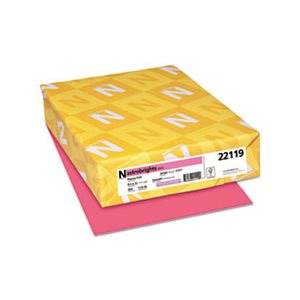 Color Paper, 24lb, 8 1 / 2 x 11, Plasma Pink, 500 Sheets
