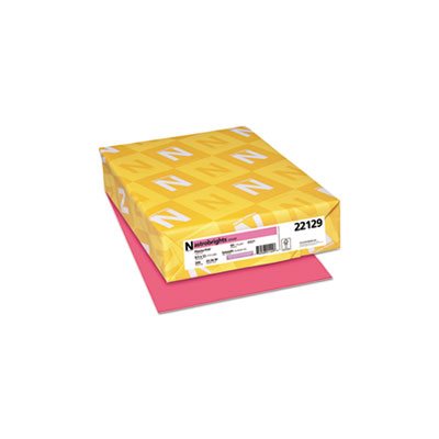 Color Cardstock, 65lb, 8 1 / 2 x 11, Plasma Pink, 250 Sheets