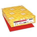 Color Paper, 24lb, 8 1 / 2 x 11, Re-Entry Red, 500 Sheets
