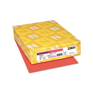 Color Paper, 24lb, 8 1 / 2 x 11, Rocket Red, 500 Sheets