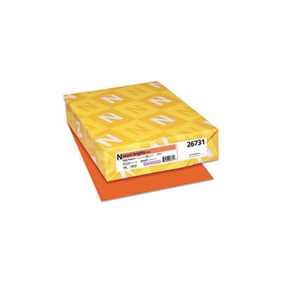 Exact Brights Paper, 8 1 / 2 x 11, Bright Tangerine, 20lb, 500 Sheets