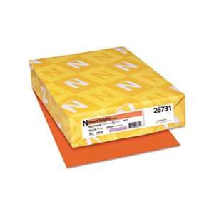 Exact Brights Paper, 8 1 / 2 x 11, Bright Tangerine, 20lb, 500 Sheets