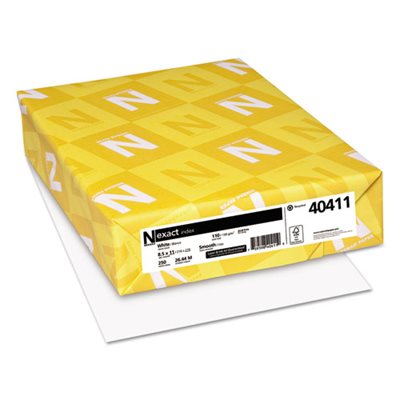 Exact Index Card Stock, 110lb, 94 Bright, 8 1 / 2 x 11, White, 250 Sheets