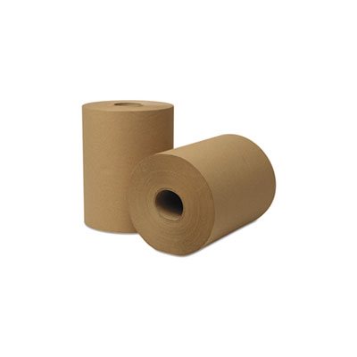 EcoSoft Hardwound Roll Towels, 350 ft x 8 in, Natural, 12 Rolls / Carton