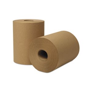 EcoSoft Hardwound Roll Towels, 350 ft x 8 in, Natural, 12 Rolls / Carton