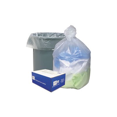 High Density Can Liners, 55-60gal, 14 Microns, 38 x 60, Natural, 200 / Carton