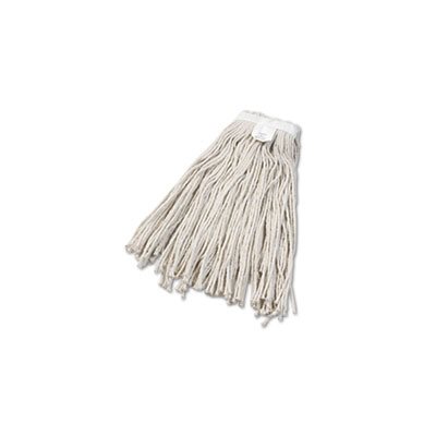 MOP HEAD, WET MOP, CUT END, 24 OZ, COTTON, WHITE, 12 / CS