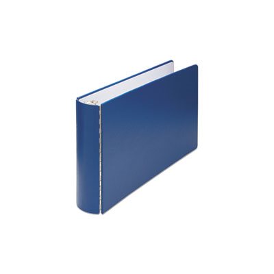 Casebound Round Ring Binder, 2" Cap, 11 x 17, Blue