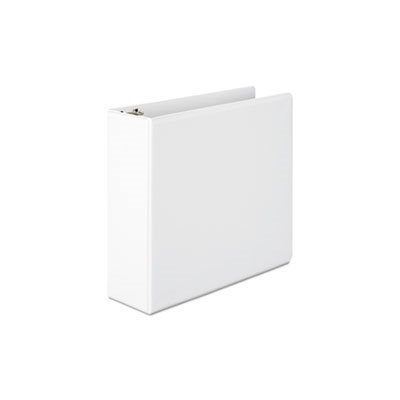 Heavy-Duty D-Ring View Binder w / Extra-Durable Hinge, 3" Cap, White