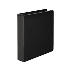 Basic D-Ring View Binder, 1 1 / 2" Cap, Black