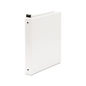 Hanging DublLock Round Ring Binder, 1" Cap, White