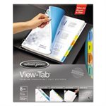 View-Tab Transparent Index Dividers, 8-Tab, Rectangle, Letter, Assorted