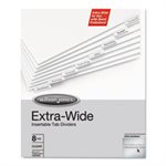 Oversized Reinforced Insertable Index, Clear 8-Tab, 9-1 / 4 x 11, White