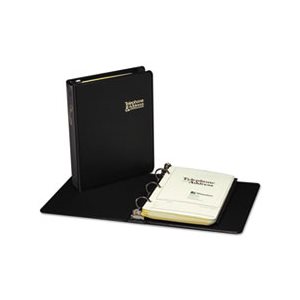 Looseleaf Phone / Address Book, 1" Capacity, 5 1 / 2 x 8 1 / 2, Black Vinyl, 80 Sheets