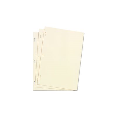 Looseleaf Minute Book Ledger Sheets, Ivory Linen, 14 x 8-1 / 2, 100 Sheet / Box