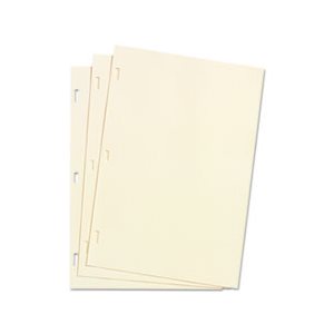 Looseleaf Minute Book Ledger Sheets, Ivory Linen, 14 x 8-1 / 2, 100 Sheet / Box