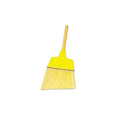 BROOM, 42", PLASTIC BRISTLES, WOOD HANDLE, YELLOW