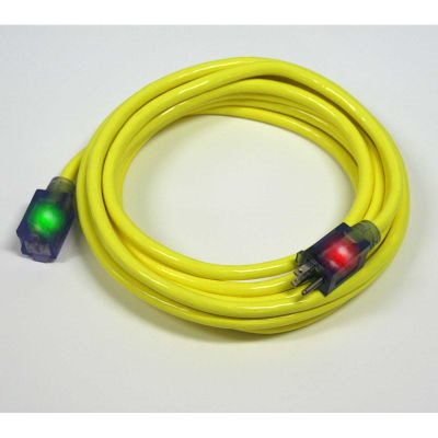 CORD, EXTENSION, 75', 12 / 3 AWG, PRO POWER SJTW, LIGHTED,  YELLOW