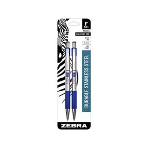 F-301 Retractable Ballpoint Pen, Blue In, Fine, 2 / Pack