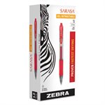 Sarasa Retractable Gel Pen, Red Ink, Medium, Dozen