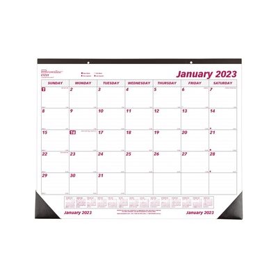 Monthly Deskpad Calendar, Chipboard, 22 x 17 2024